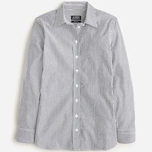 J. Crew slim shirt in stretch poplin 00P blue white